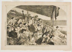Onze drinkplaatsen - Paardenrennen op Saratoga door Winslow Homer