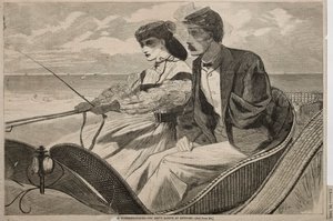 Onze Waterplaatsen - De Lege Mouw in Newport, 1865 door Winslow Homer