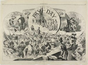 Betaaldag in het leger van de Potomac door Winslow Homer