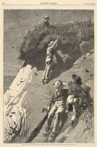 Overval op een Zandzwaluwkolonie door Winslow Homer