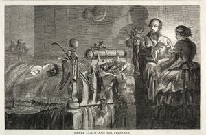Kerstman en zijn cadeaus, 1858