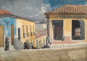 Santiago de Cuba: Straatscène door Winslow Homer