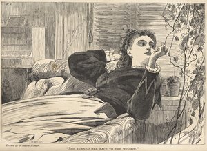 „Ze wendde haar gezicht naar het raam“ door Winslow Homer