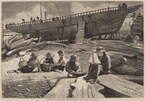 Scheepsbouw, Gloucester Haven door Winslow Homer