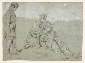Soldaat Geeft Water aan een Gewonde Metgezel door Winslow Homer