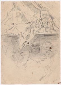 Studie voor "Legerlaarzen" [verso] door Winslow Homer