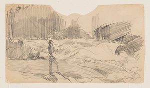 Studie voor "Ouananiche Vissen," Lake St. John