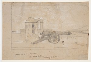 Studie voor "Schijnwerper, Haveningang, Santiago de Cuba" door Winslow Homer