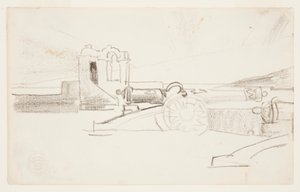 Studie voor "Searchlight, Harbor Entrance, Santiago de Cuba" door Winslow Homer