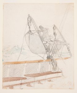 Studie voor "Het noodsignaal" door Winslow Homer
