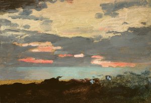 Zonsondergang, Saco Bay door Winslow Homer