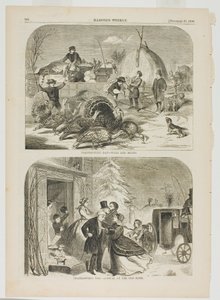 Thanksgiving Day-Ways and Means en Thanksgiving Day-Arrival at the Old Home
