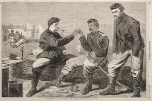 Thanksgiving Day in het leger - Na het diner: De wensbot, 1864 door Winslow Homer