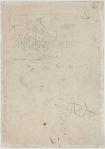 Thanksgiving in Kamp [verso] door Winslow Homer