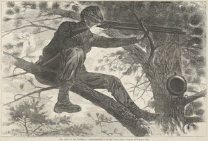 Het leger van de Potomac - Een scherpschutter op wacht, 15 november 1862 door Winslow Homer