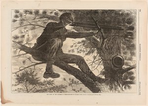 Het leger van de Potomac - een scherpschutter in wachtdienst
