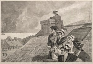 De Slag bij Bunker Hill - Het Gevecht Bekijken vanaf Copps Hill, in Boston
