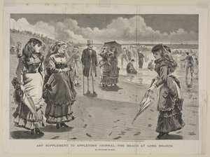 Het strand van Long Branch, 1869