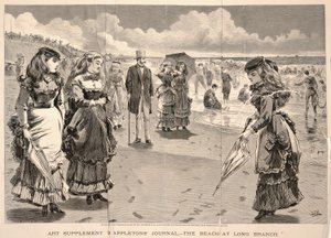 Het strand van Long Branch, uit Appletons