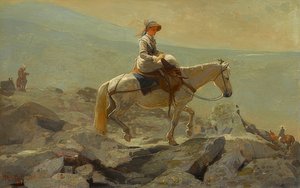 Het ruiterpad, Witte Bergen. 1868 door Winslow Homer