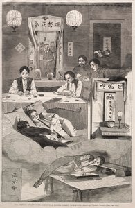 De Chinezen in New York - Scène in een Baxter Street Club-House, 1874
