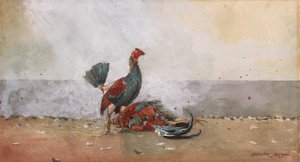 Het Hanengevecht door Winslow Homer