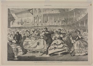 Het grote Russische bal in de Muziekacademie, 5 november 1863, 1863 door Winslow Homer