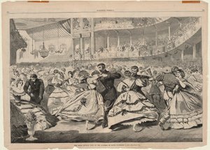 Het Grote Russische Bal in de Muziekacademie, 5 november 1863, uit Harper door Winslow Homer