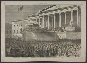 De Inauguratie van Abraham Lincoln als President van de Verenigde Staten, 4 maart 1861, 1861 door Winslow Homer