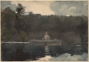 De eenzame visser door Winslow Homer