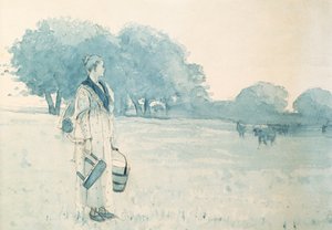 De Melkmeid, 1875 door Winslow Homer