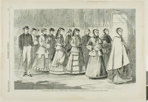 De ochtendwandeling - de jonge damesschool die door de Avenue loopt door Winslow Homer