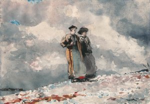 De vooruitzichten, kust van Maine door Winslow Homer