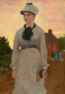 Het Rode Schoolhuis, 1873 door Winslow Homer