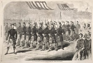 Het Negenenzeventigste Regiment Highlanders New York State Militia, 1861 door Winslow Homer