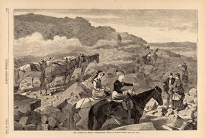 De top van Mount Washington, uit Harper