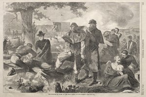 De chirurg aan het werk in de achterhoede tijdens een gevecht door Winslow Homer