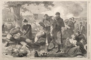 De chirurg aan het werk aan de achterkant tijdens een gevecht, 1862 door Winslow Homer