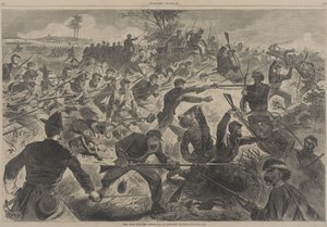 De oorlog voor de Unie - Een bajonetaanval door Winslow Homer