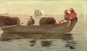 Drie Jongens in een Dory, 1873 door Winslow Homer