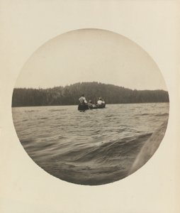 Drie kanoërs, Lake St. John, Provincie Quebec, ca. 1895, ca. 1904