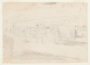 Trein van Legerwagens door Winslow Homer