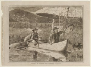 Vangen met vallen in de Adirondacks door Winslow Homer