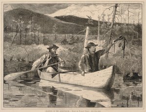Vallen zetten in de Adirondacks, uit Every Saturday: Een geïllustreerd dagboek met uitgelezen lectuur, 24 december 1870