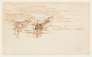 Twee dories worden gelanceerd, Engeland door Winslow Homer