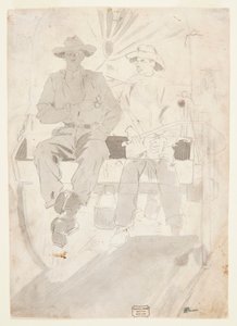 Twee Mannen in een Legerwagen door Winslow Homer