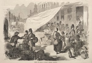 Uitzicht in South Market Street, Boston door Winslow Homer