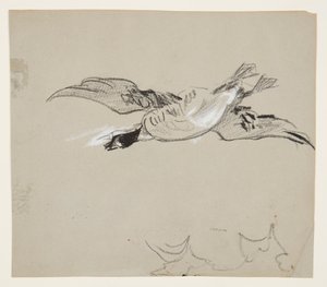 Wilde gans in vlucht door Winslow Homer