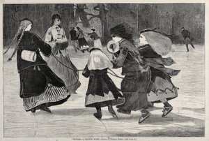Winter - Een schaatsscène, 1868 door Winslow Homer