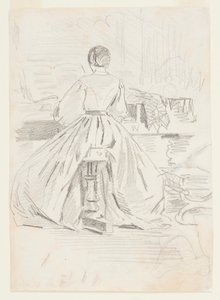 Vrouw aan de Piano door Winslow Homer